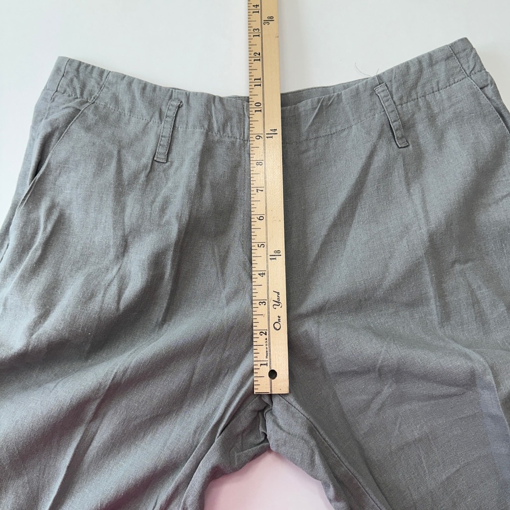 Pendleton Linen Blend Wide Leg Pants Trousers Gray Career Casual Women's Size 10 - Picture 13 of 15